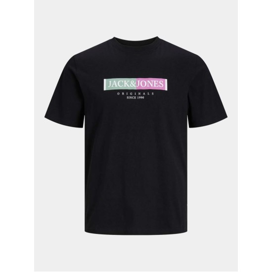 Ανδρικό T-shirt με Λογότυπο JACK&JONES 12252681 BLACK 