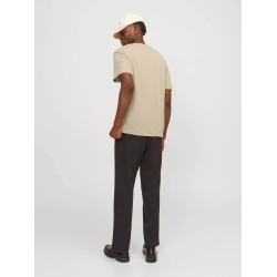 Ανδρικό Λινό T-shirt JACK&JONES 12252797 BEIGE