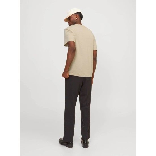 Ανδρικό Λινό T-shirt JACK&JONES 12252797 BEIGE