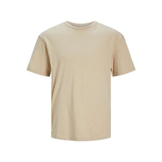 Ανδρικό Λινό T-shirt JACK&JONES 12252797 BEIGE