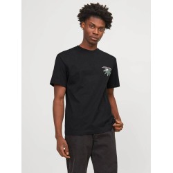 Ανδρικό κοντομάνικο με πίσω τύπωμα JACK&JONES 12252175 BLACK