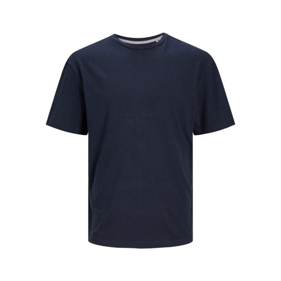 Ανδρικό Λινό T-shirt JACK&JONES 12252797 NAVY