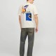 Ανδρικό κοντομάνικο με πίσω τύπωμα JACK&JONES 12252175 BEIGE