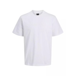 JACK&JONES 12273070 WHITE Τ-SHIRT ΑΝΑΓΛΥΦΟ ΤΥΠΩΜΑ