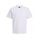 JACK&JONES 12273070 WHITE Τ-SHIRT ΑΝΑΓΛΥΦΟ ΤΥΠΩΜΑ