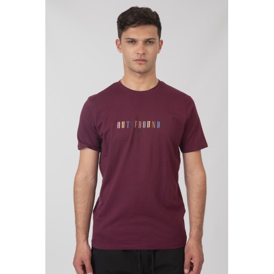 REBASE 251RTS-9017 DARK RASBERRY T-shirt με λογότυπο
