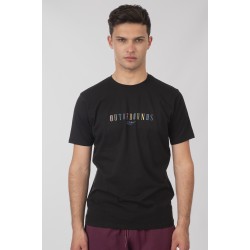 REBASE 251RTS-9017 BLACK T-shirt με λογότυπο