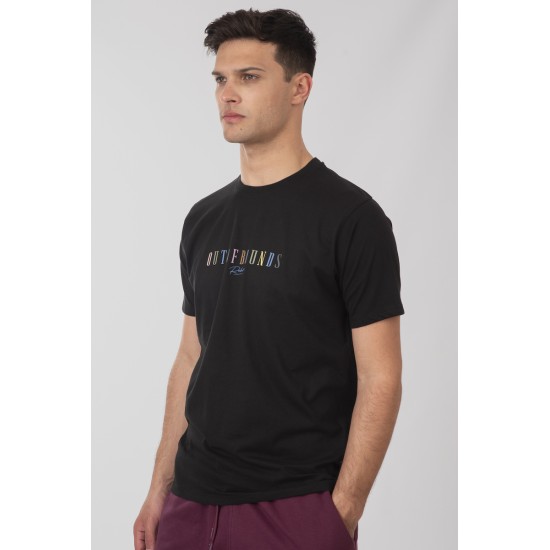 REBASE 251RTS-9017 BLACK T-shirt με λογότυπο