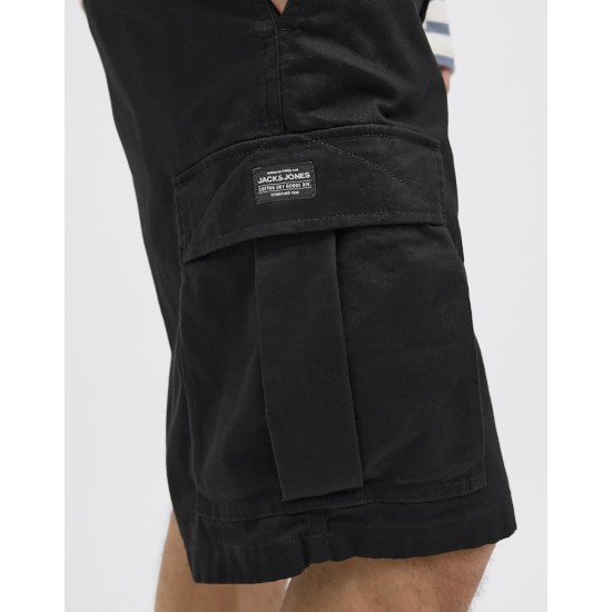JACK&JONES 12268266 BLACK Ανδρική Βερμούδα Cargo