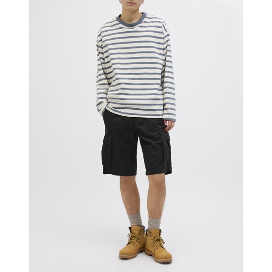 JACK&JONES 12268266 BLACK Ανδρική Βερμούδα Cargo