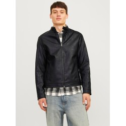 JACK&JONES 12261195 BLACK Δερμάτινο 