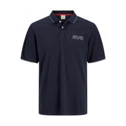 JACK&JONES 12275373 NAVY Μπλούζα Polo Κοντομάνικη 
