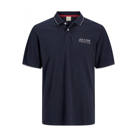 JACK&JONES 12275373 NAVY Μπλούζα Polo Κοντομάνικη 