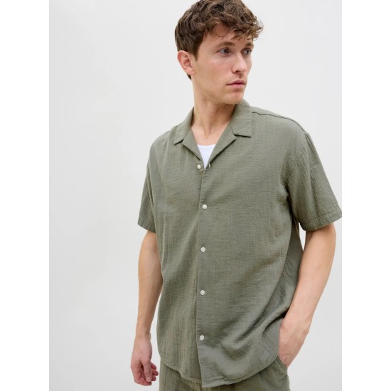 JACK&JONES 12274798 MULLED BASIL Κοντομάνικο Πουκάμισο 