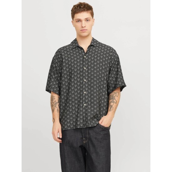 JACK&JONES 12271103 BLACK Wide Fit Shirt