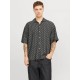 JACK&JONES 12271103 BLACK Wide Fit Shirt