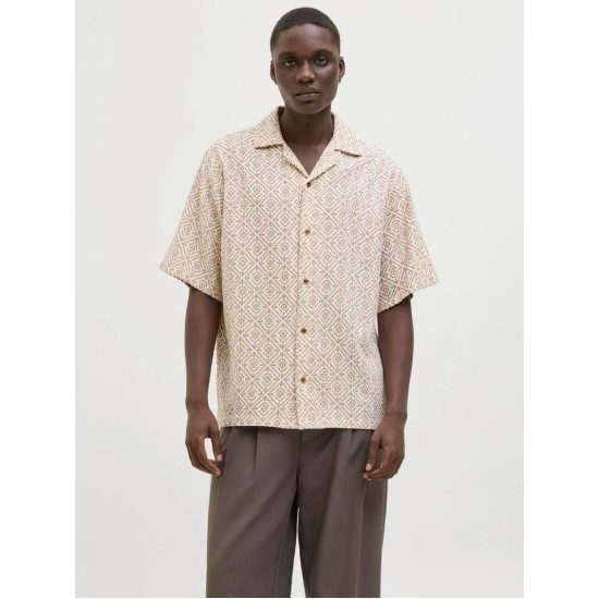 Jack & Jones 12273289 OATMEAL Πουκάμισο oversized 