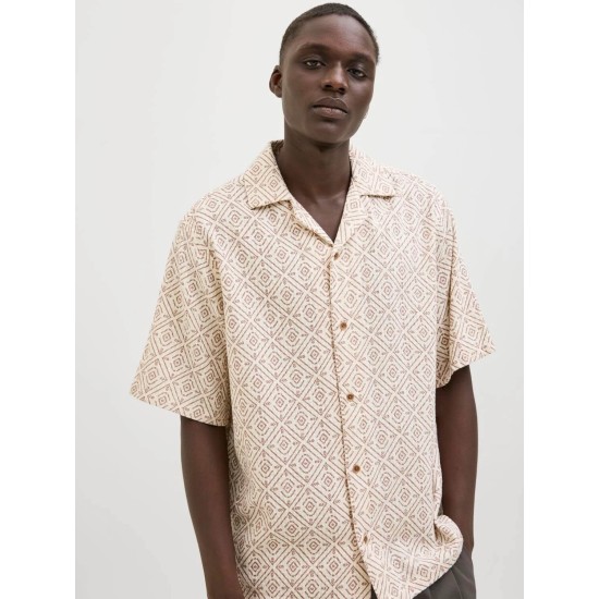 Jack & Jones 12273289 OATMEAL Πουκάμισο oversized 
