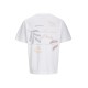 JACK&JONES 12273388 WHITE Oversized T-shirt με πίσω τύπωμα