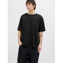 JACK&JONES 12273388 BLACK Oversized T-shirt με πίσω τύπωμα
