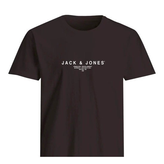 Jack & Jones 12276646 BLACK T-shirt με λογότυπο 