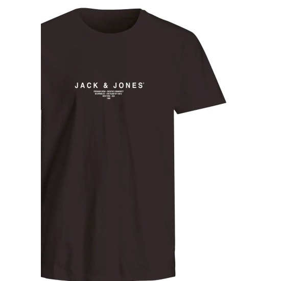 Jack & Jones 12276646 BLACK T-shirt με λογότυπο 