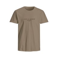Jack & Jones 12276646 GREIGE T-shirt με λογότυπο 