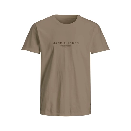 Jack & Jones 12276646 GREIGE T-shirt με λογότυπο 