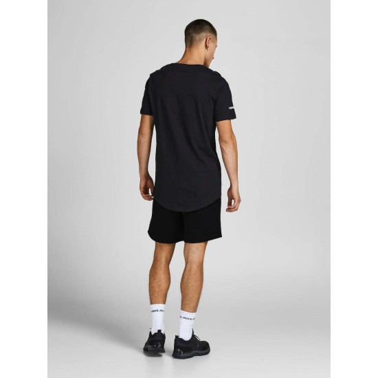 JACK&JONES 12249285 BLACK Βαμβακερή βερμούδα