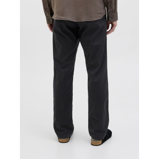 Jack & Jones 12274977 BLACK Ανδρικό Λινό Παντελόνι σε Relaxed Γραμμή 