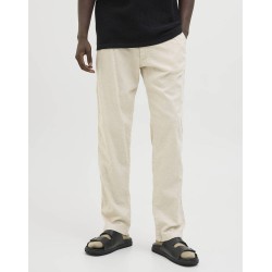 Jack & Jones 12274977 MOONBEAM Ανδρικό Λινό Παντελόνι σε Relaxed Γραμμή 