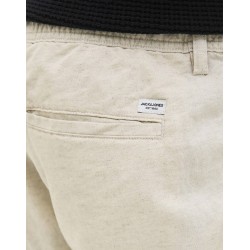 Jack & Jones 12274977 MOONBEAM Ανδρικό Λινό Παντελόνι σε Relaxed Γραμμή 
