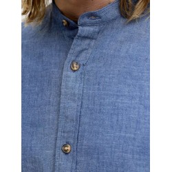 JACK&JONES 12289184 NAVY BLAZER Λινό mao πουκάμισο 