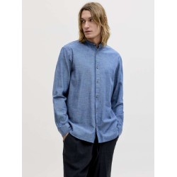 JACK&JONES 12289184 NAVY BLAZER Λινό mao πουκάμισο 