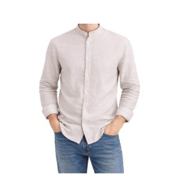 JACK&JONES 12288601 BEIGE Λινό mao πουκάμισο 