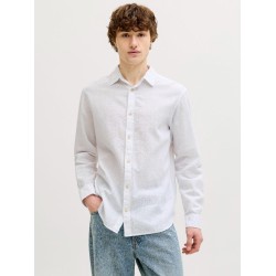 JACK&JONES 12289174 WHITE Λινό πουκάμισο 