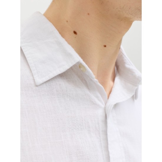 JACK&JONES 12289174 WHITE Λινό πουκάμισο JACK&JONES 12289174 WHITE Λινό πουκάμισο