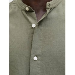 JACK&JONES 12288601 DUSTY OLIVE Λινό mao πουκάμισο 
