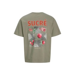 JACK&JONES 12288350 VETIVER T-Shirt με πίσω τύπωμα