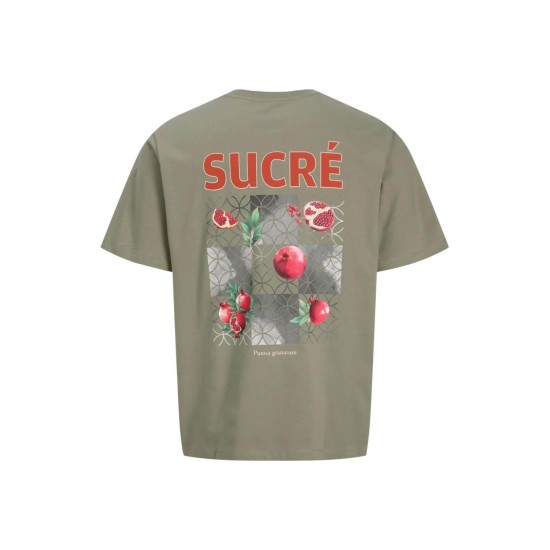 JACK&JONES 12288350 VETIVER T-Shirt με πίσω τύπωμα JACK&JONES 12288350 VETIVER T-Shirt με πίσω τύπωμα