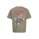 JACK&JONES 12288350 VETIVER T-Shirt με πίσω τύπωμα JACK&JONES 12288350 VETIVER T-Shirt με πίσω τύπωμα