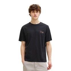 JACK&JONES 12288091 BLACK  T-shirt με πίσω τύπωμα