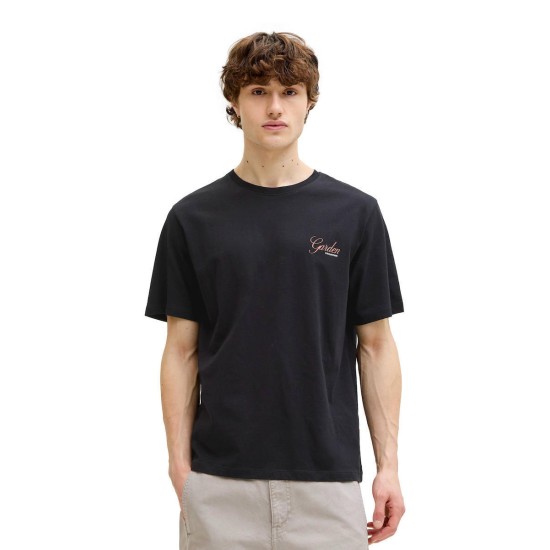 JACK&JONES 12288091 BLACK  T-shirt με πίσω τύπωμα