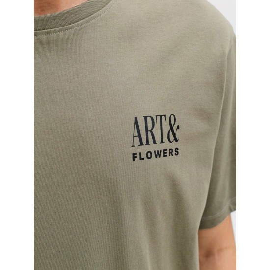 JACK&JONES 12288091 VETIVER T-shirt με πίσω τύπωμα