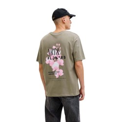 JACK&JONES 12288091 VETIVER T-shirt με πίσω τύπωμα