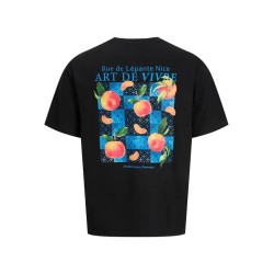 JACK&JONES 12288350 BLACK T-Shirt με πίσω τύπωμα