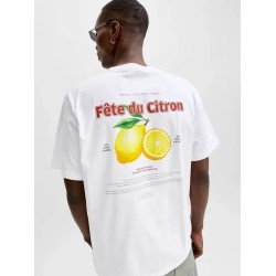 JACK&JONES 12288350 BRIGHT WHITE T-Shirt με πίσω τύπωμα