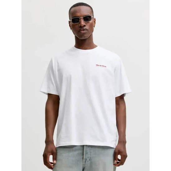 JACK&JONES 12288350 BRIGHT WHITE T-Shirt με πίσω τύπωμα JACK&JONES 12288350 BRIGHT WHITE T-Shirt με πίσω τύπωμα