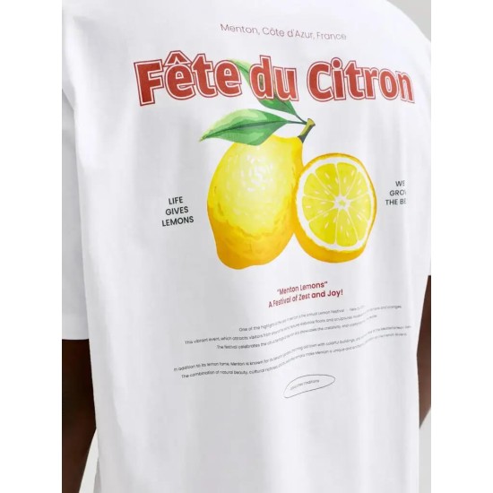JACK&JONES 12288350 BRIGHT WHITE T-Shirt με πίσω τύπωμα JACK&JONES 12288350 BRIGHT WHITE T-Shirt με πίσω τύπωμα