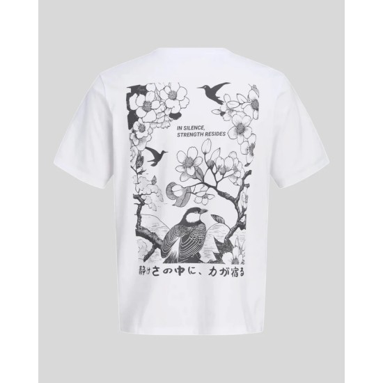 JACK&JONES 12297699 FLOWER T-SHIRT ΜΕ ΠΙΣΩ ΤΥΠΩΜΑ